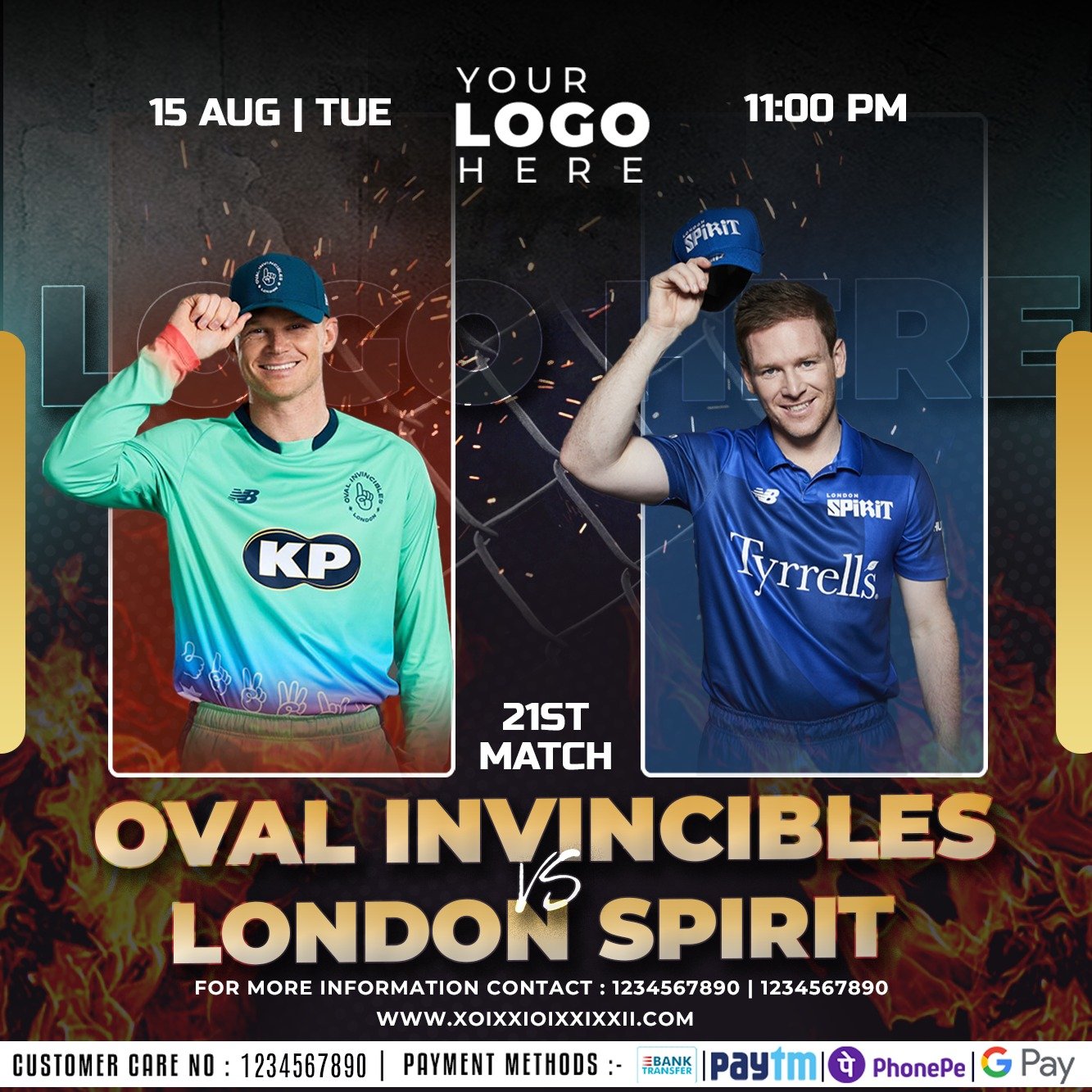 Oval Invincibles vs London Spirit — Fire Frame
