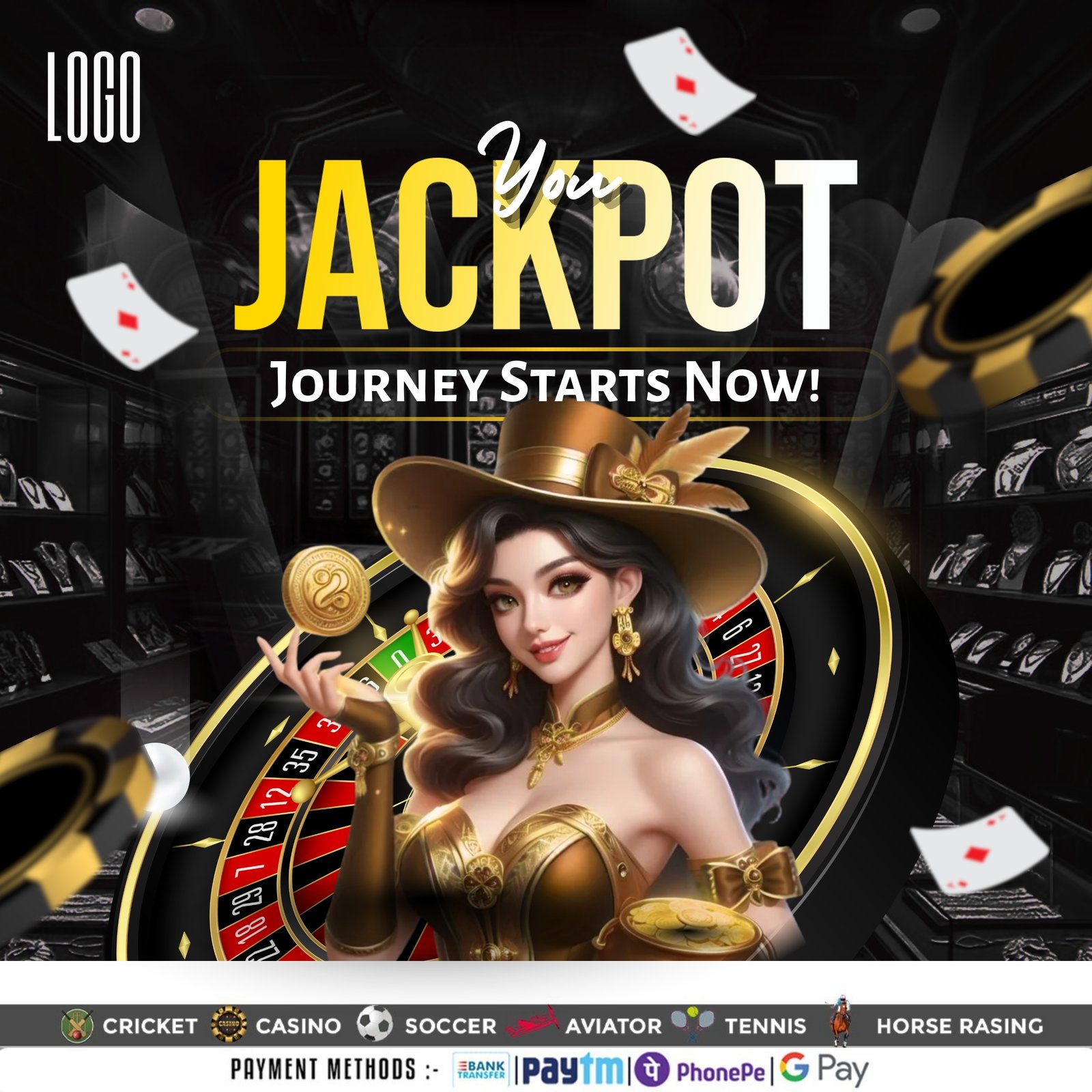 Jackpot Journey Casino Promotional Post Design
