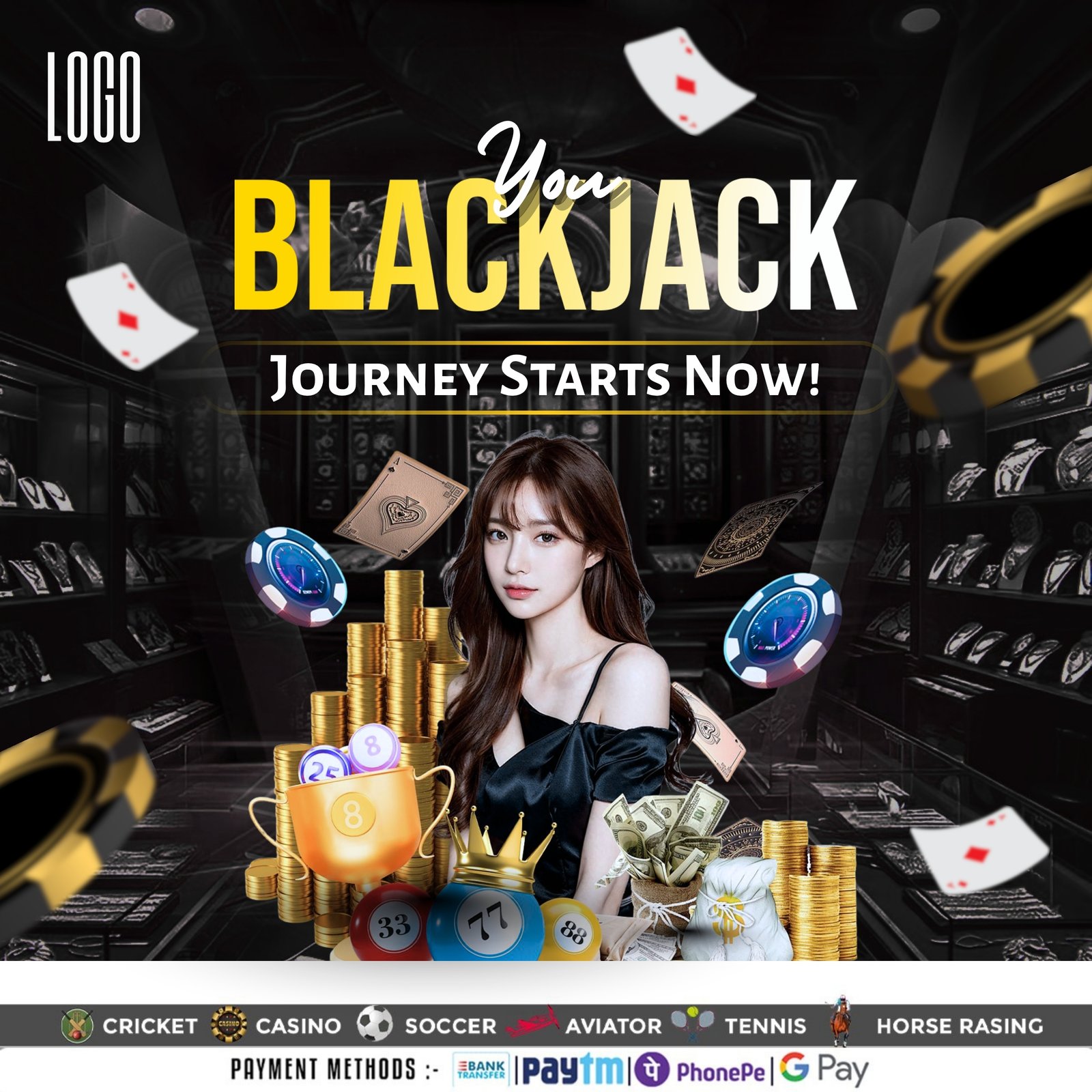 Blackjack Journey Promotional Post Design