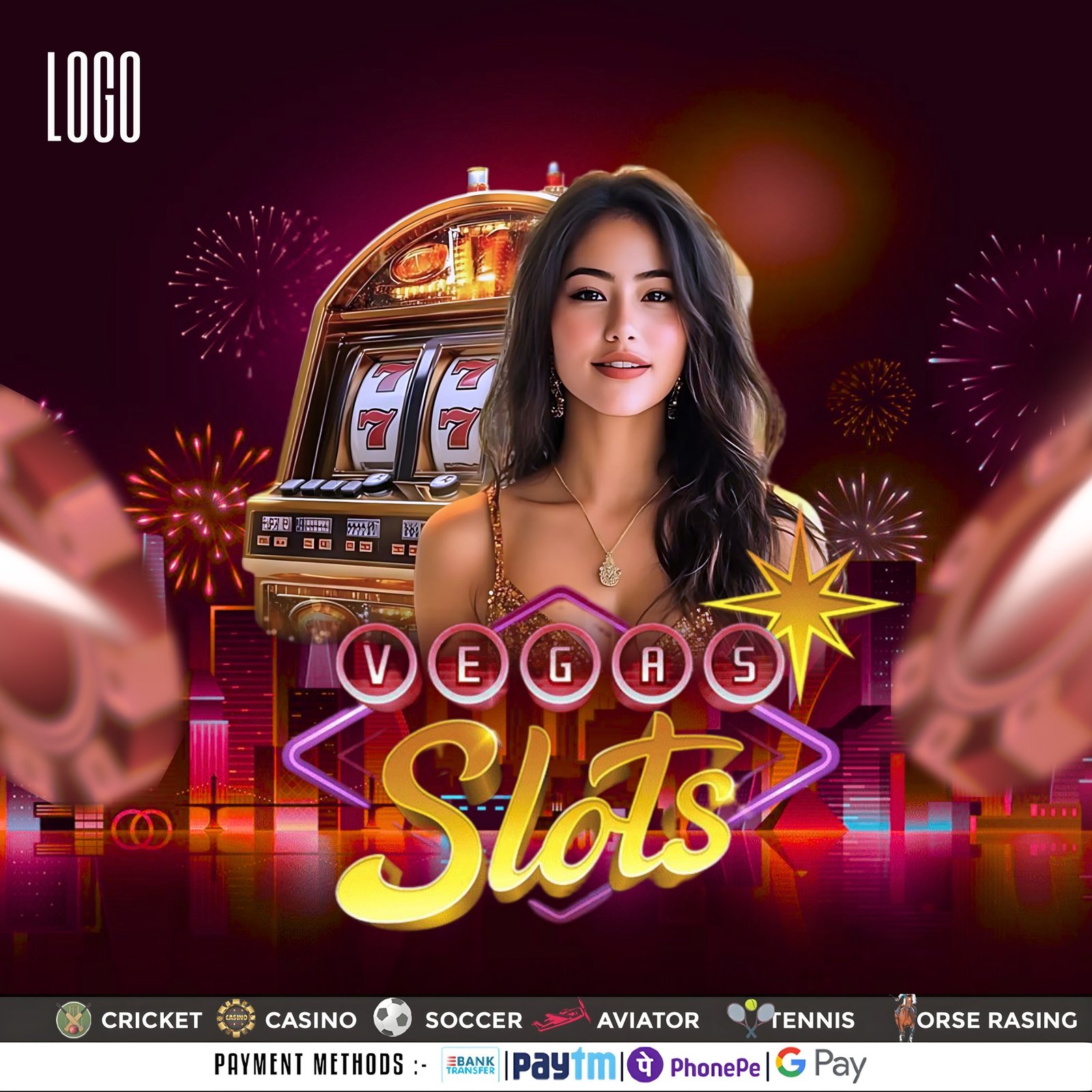 Vegas Slots Promotional Post Design