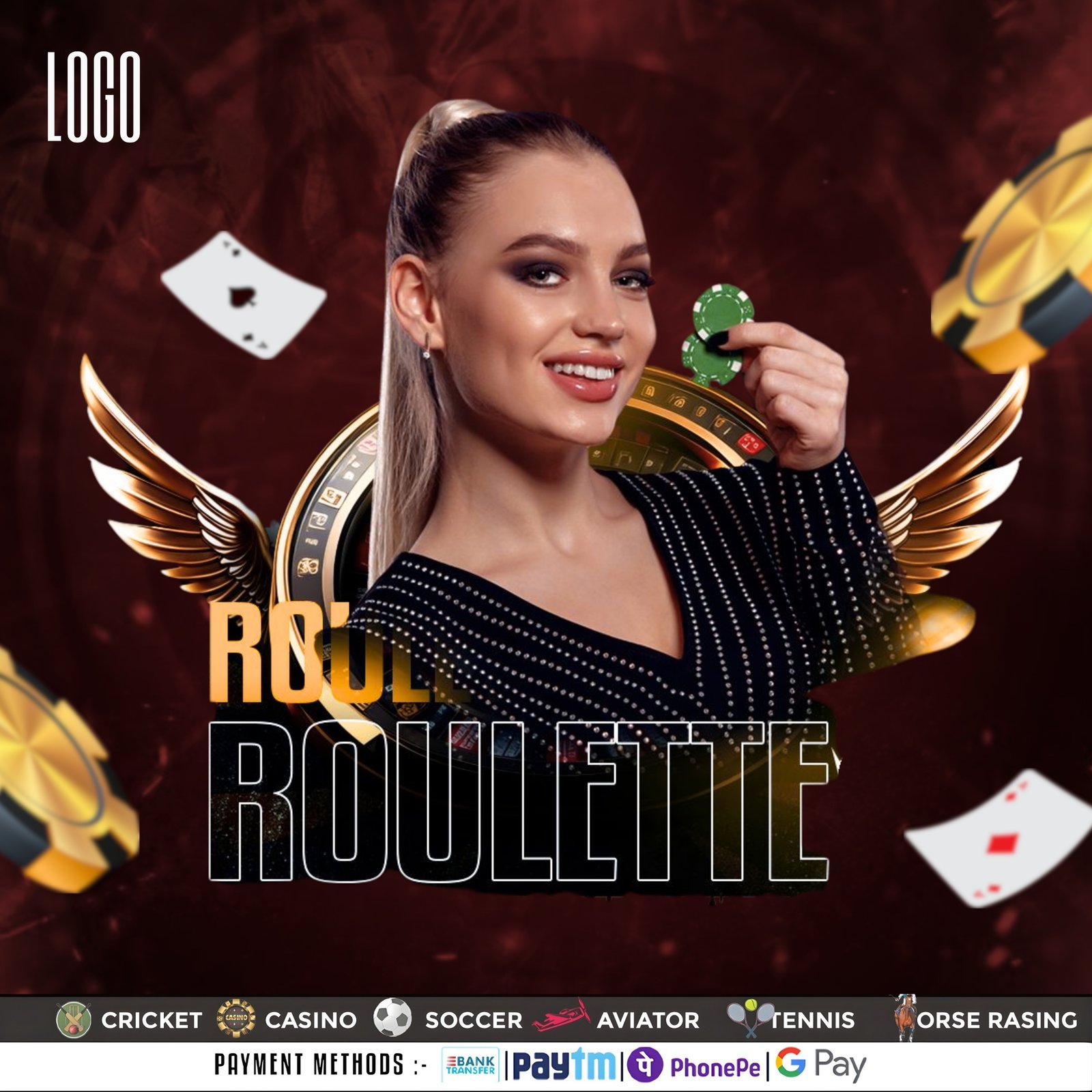Roulette Casino Promotional Post Design