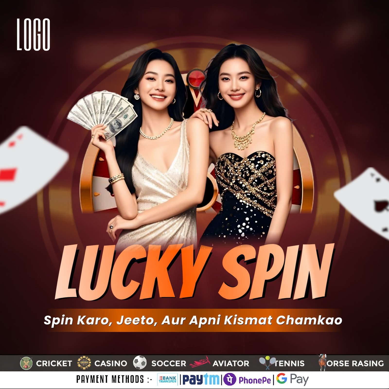Lucky Spin Casino Promotional Post Design